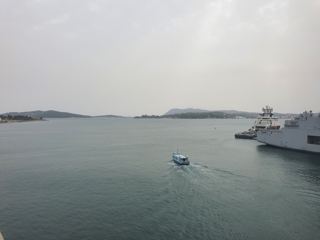 La vue depuis les docks supérieurs 