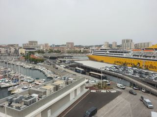 La vue depuis les docks supérieurs 
