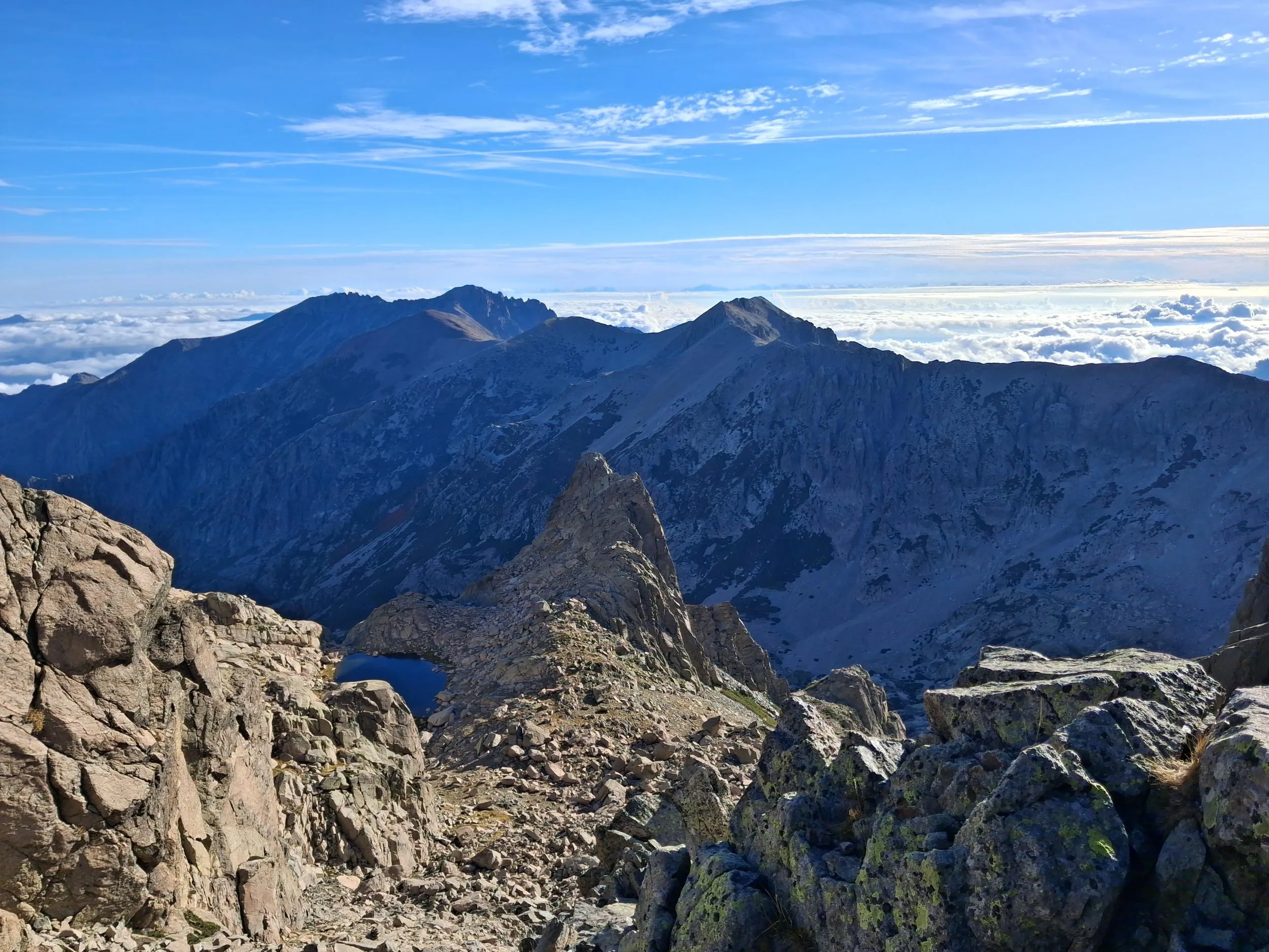 Aiguille noire de Stazzo Vecchio depuis le col du fer de Lance
