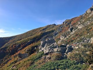 Capu Ciaccone depuis la vallée en automne 